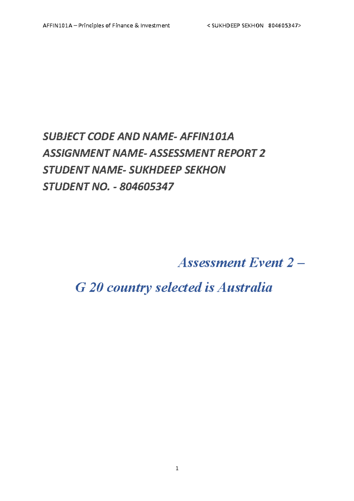 finance-economic-conditions-of-australia-subject-code-and-name