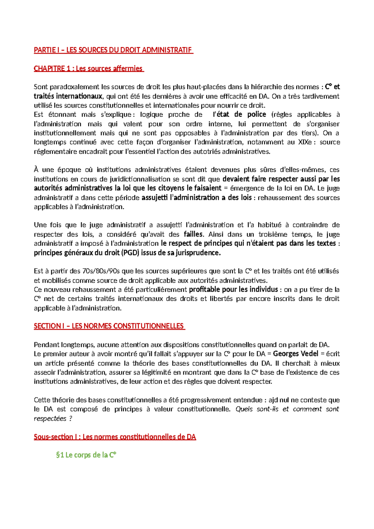 P1C1 - Les sources affermies - PARTIE I – LES SOURCES DU DROIT ...