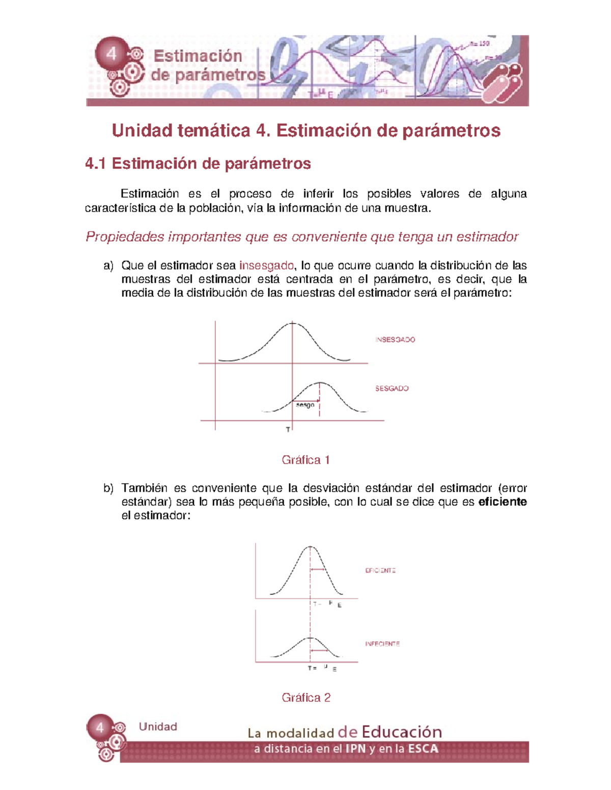 EPN U4 Estimacion De Parametros - Unidad Temática 4. Estimación De ...