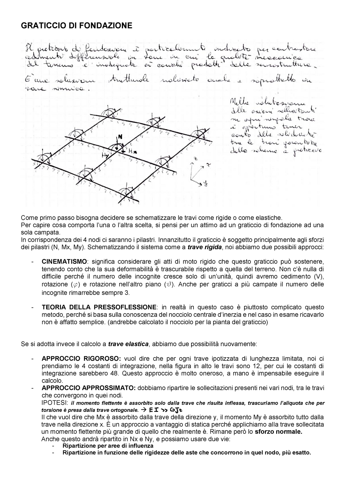 Calcolo Di Una Fondazione.Graticcio Di Fondazione 27000010 Unical Studocu