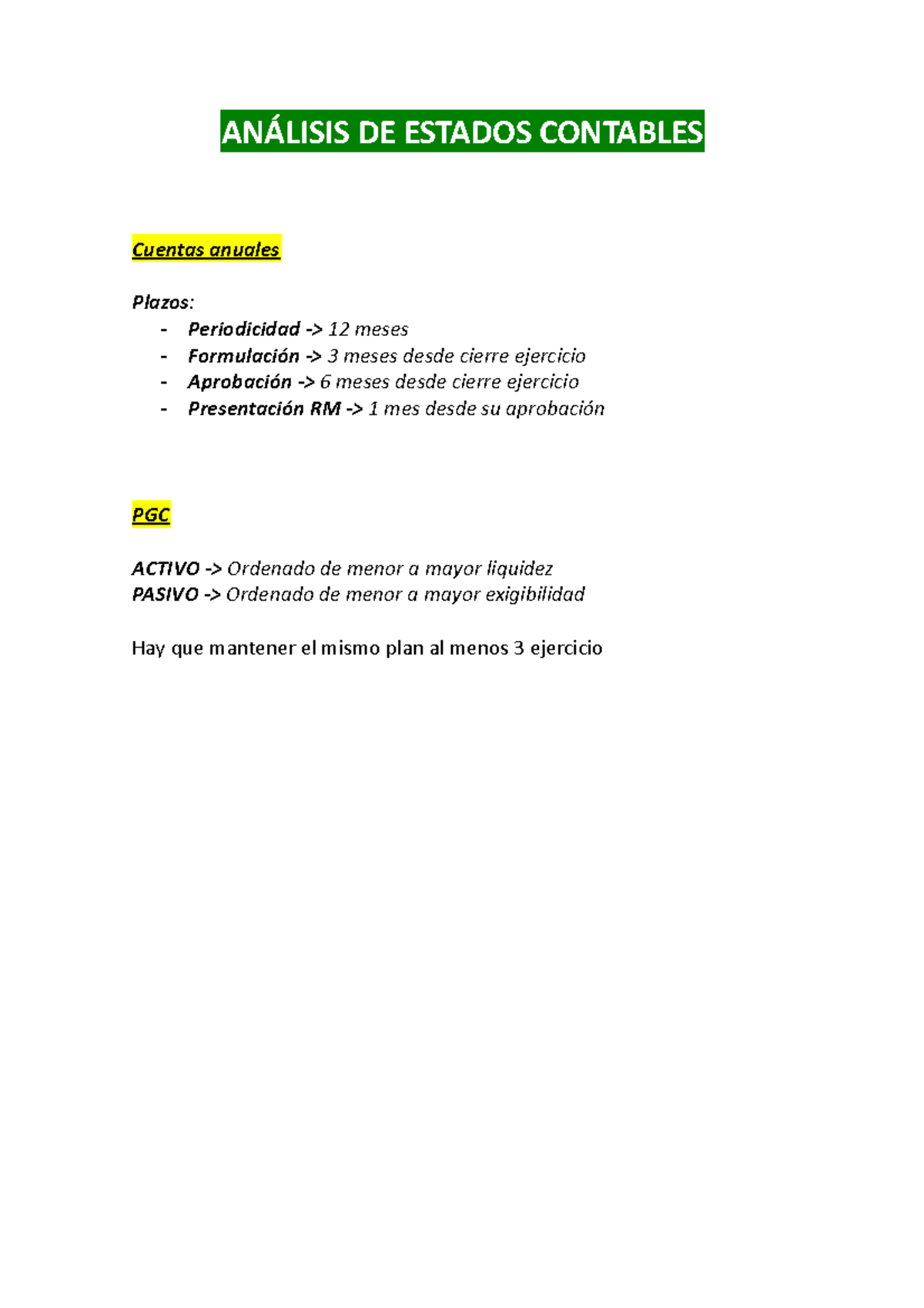 God Análisis De Estados Contables AnÁlisis De Estados Contables Cuentas Anuales Plazos 7195