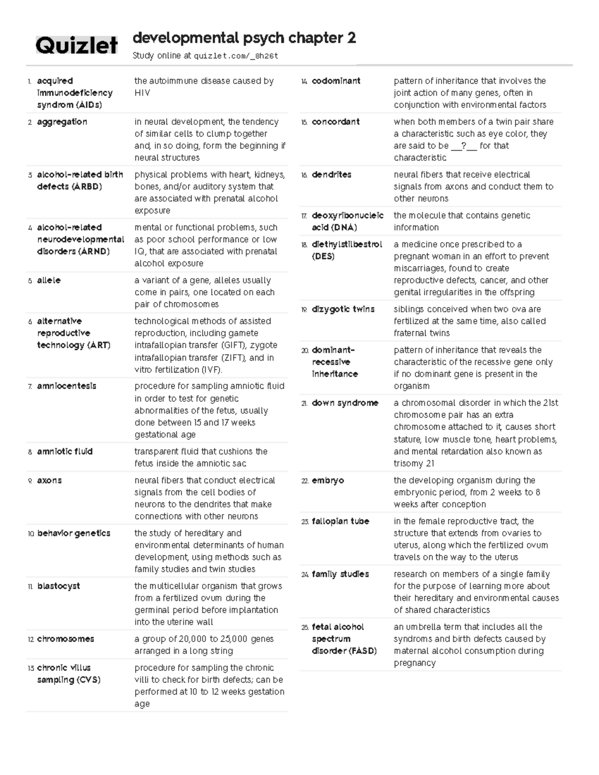 Quizlet chapter 2 study notes acquired immunodeficiency syndrom