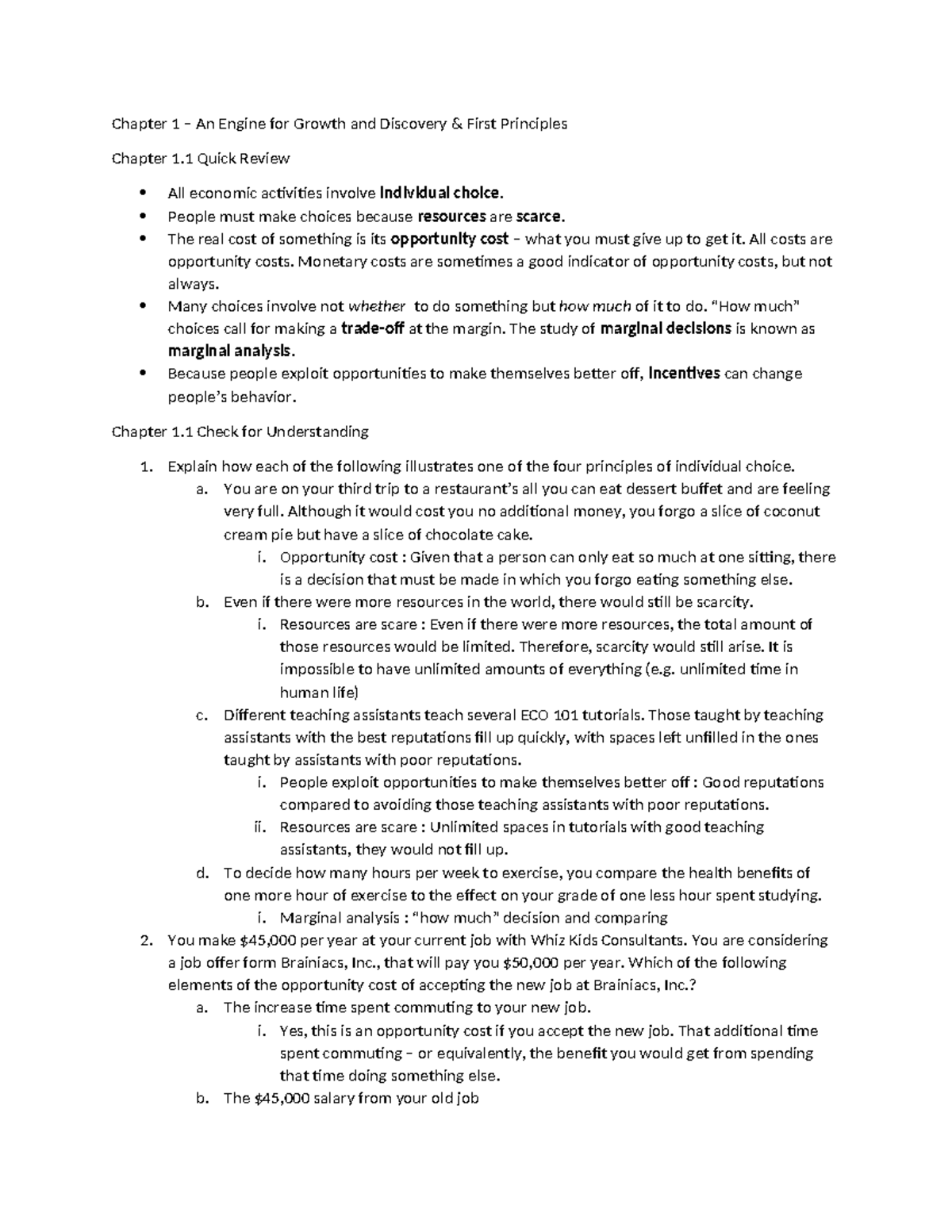 Notes - Chapter 1 – An Engine for Growth and Discovery & First ...