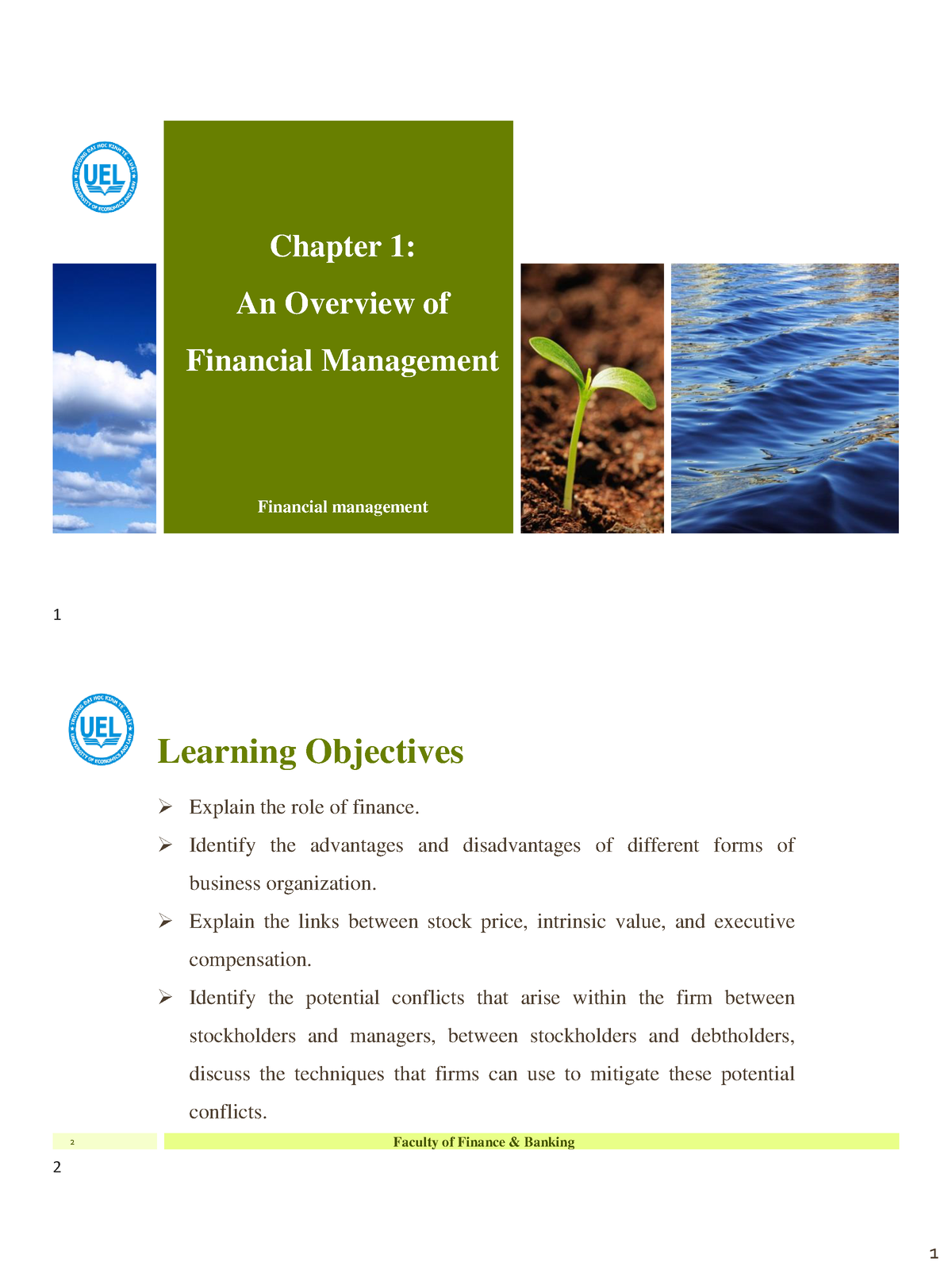 Chapter 1 - Chapter 1: An Overview Of Financial Management Financial ...