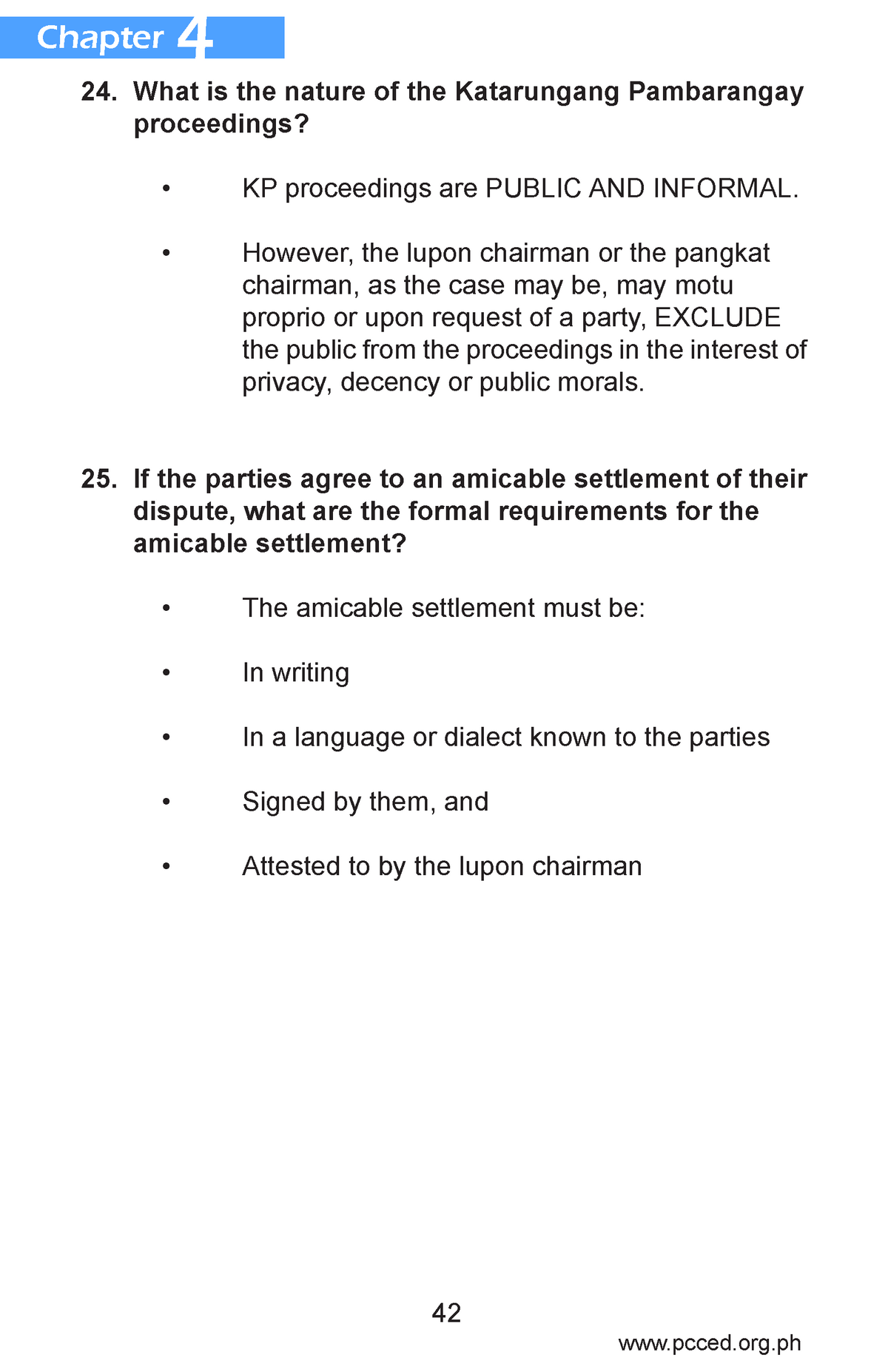 A Guide TO THE Katarungang Pambarangay System 11 - 42 24. What Is The ...