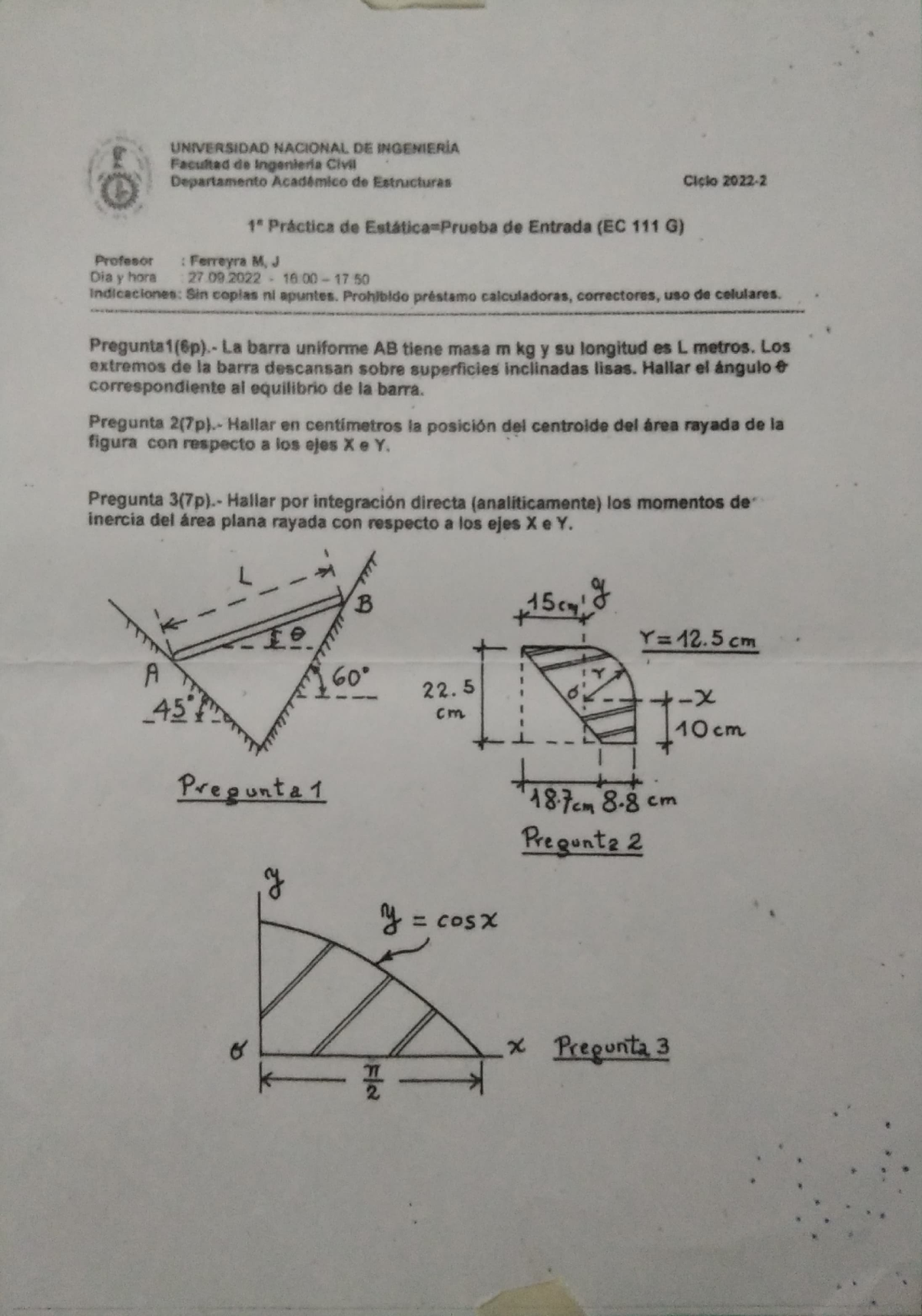 PC1 EC111 G 2022-2 - Practica Calificada 1 Con El Profesor Ferreyra M.J ...