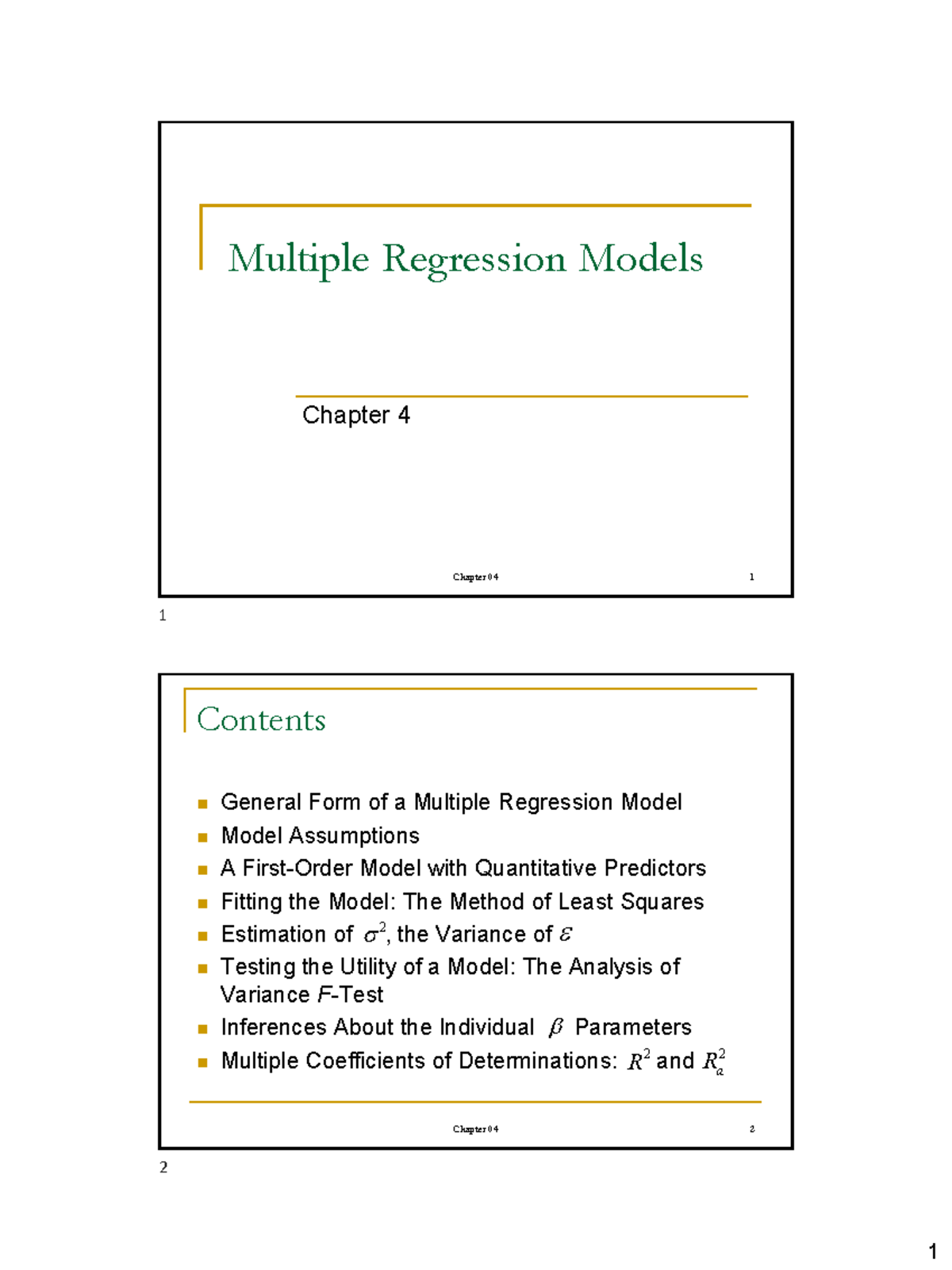 DOTE2021 ch4 multiple regression models - 1 Multiple Regression Models ...