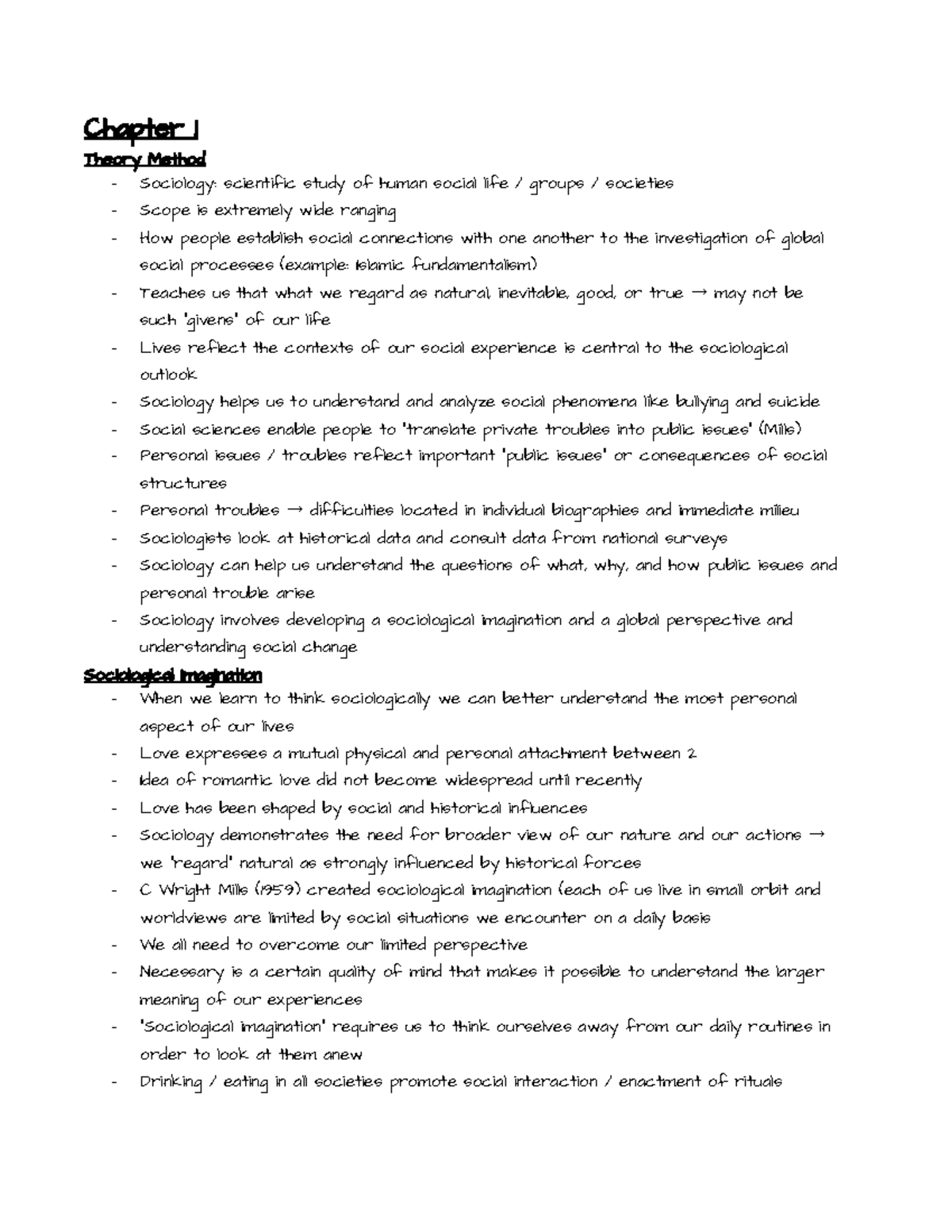 Sociology Midterm - Chapter 1 Theory Method - Sociology: Scientific ...