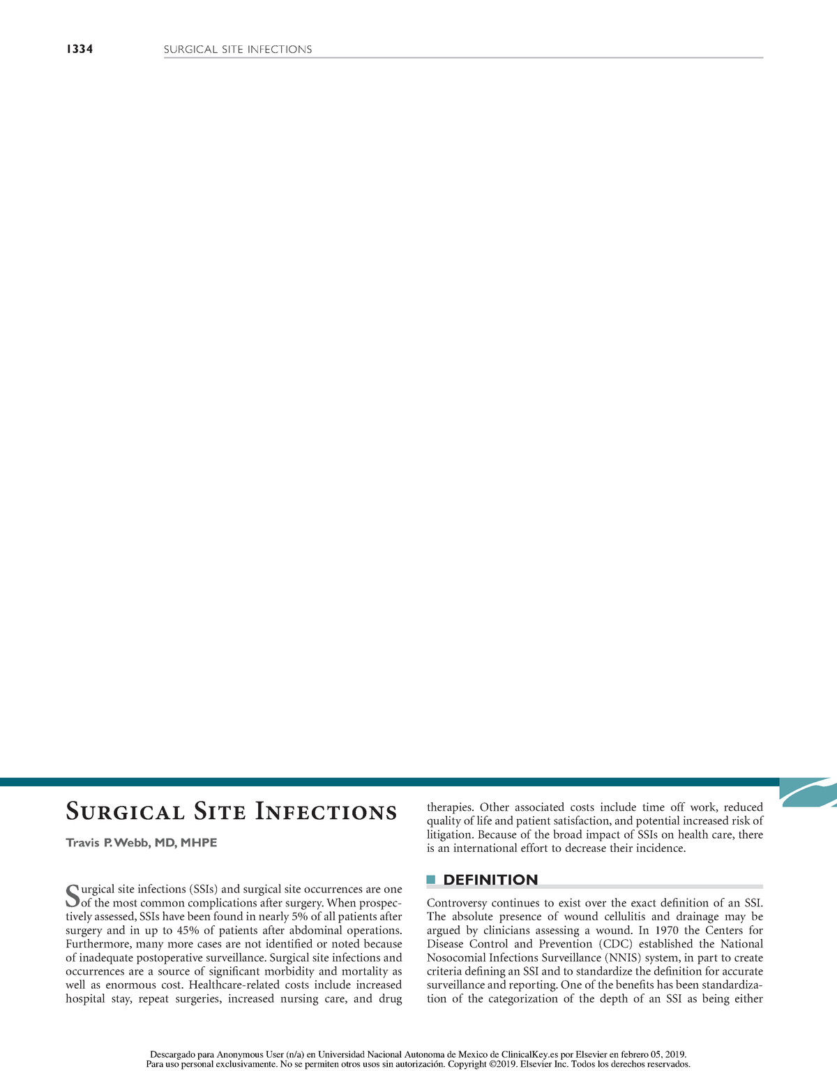 literature review on surgical site infection