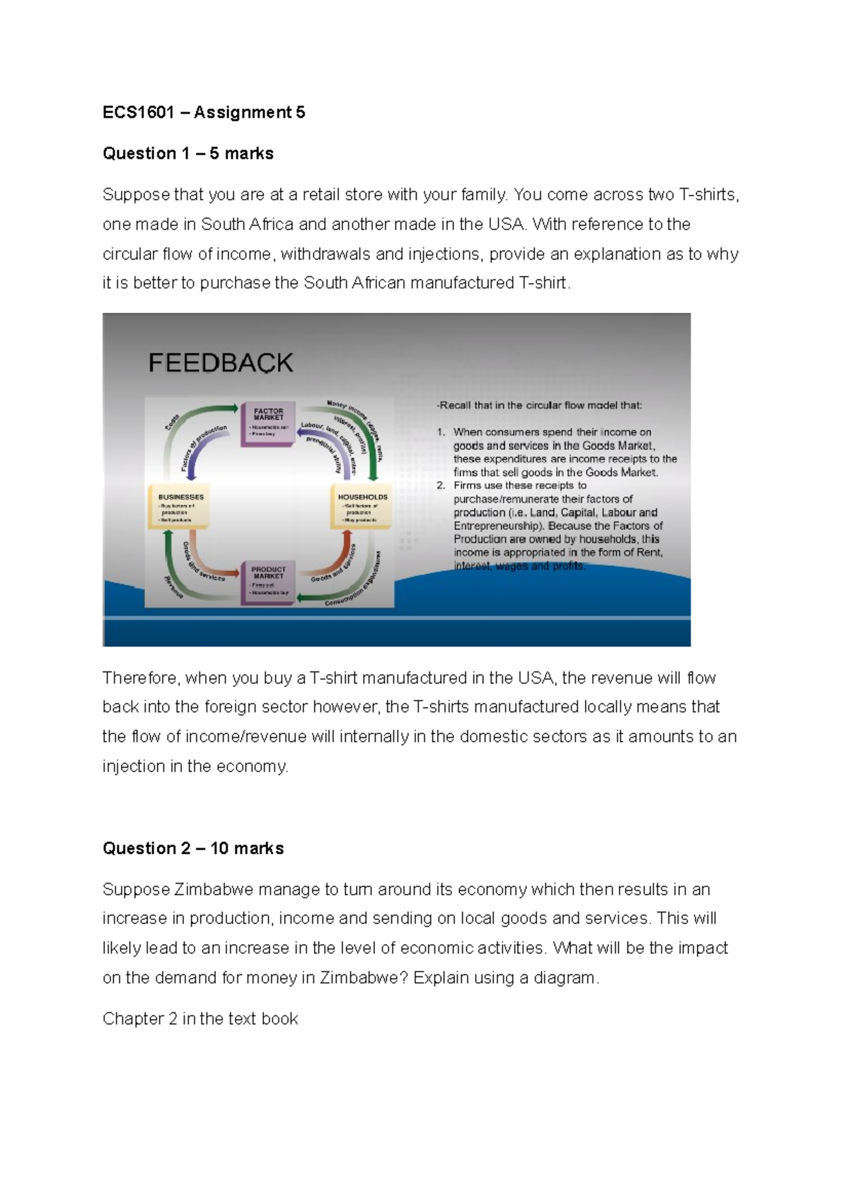 ECS1601 - Assignment 5 Prep - ECS1601 – Assignment 5 Question 1 – 5 ...