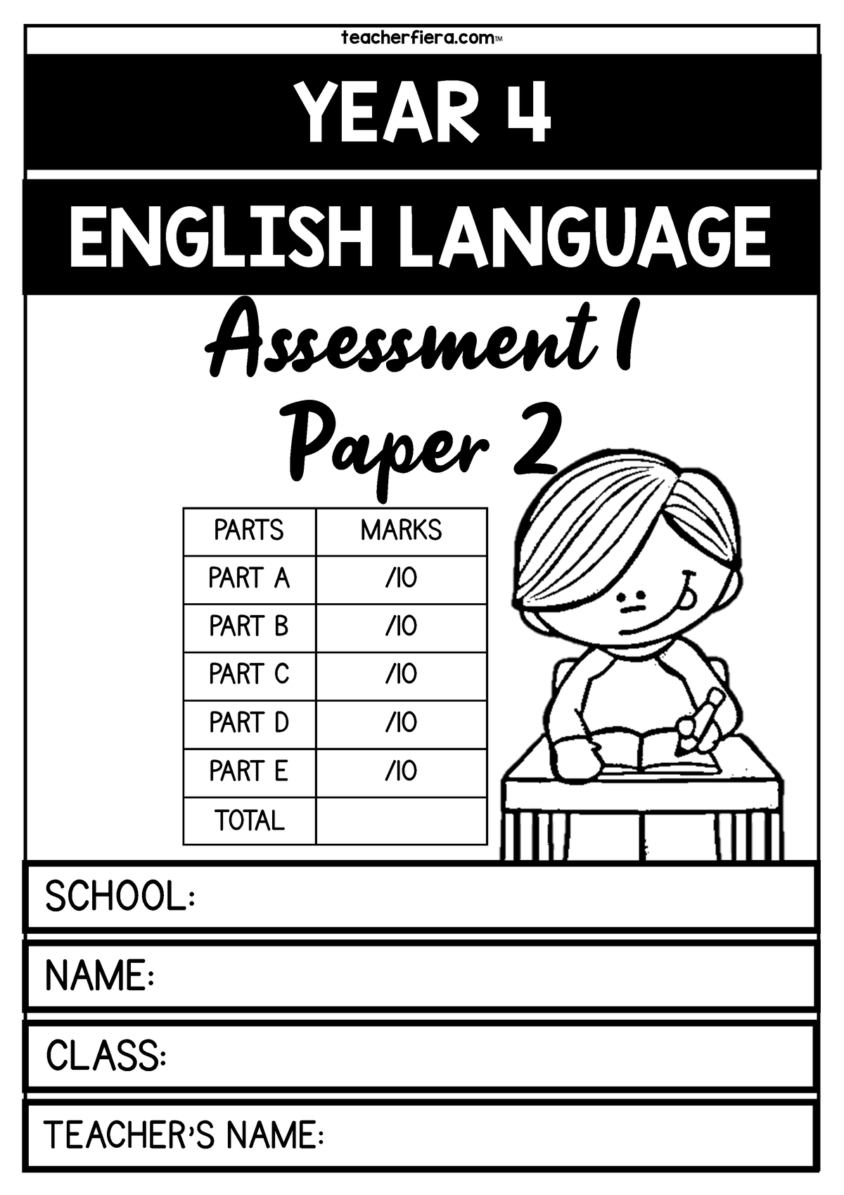 Y4 March EXAM 2020 Paper 2 1 - ENGLISH LANGUAGE YEAR 4 A猀猀e猀猀ment 1 ...