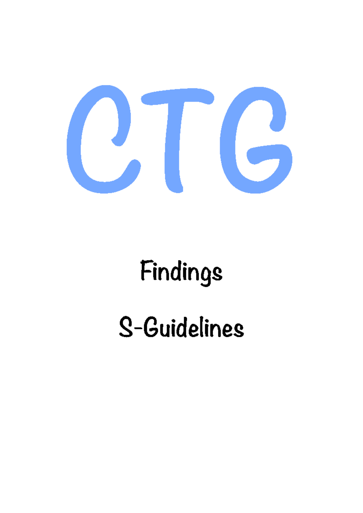 CTG finding S-Guidelines - CTG Findings S-Guidelines Normal ...