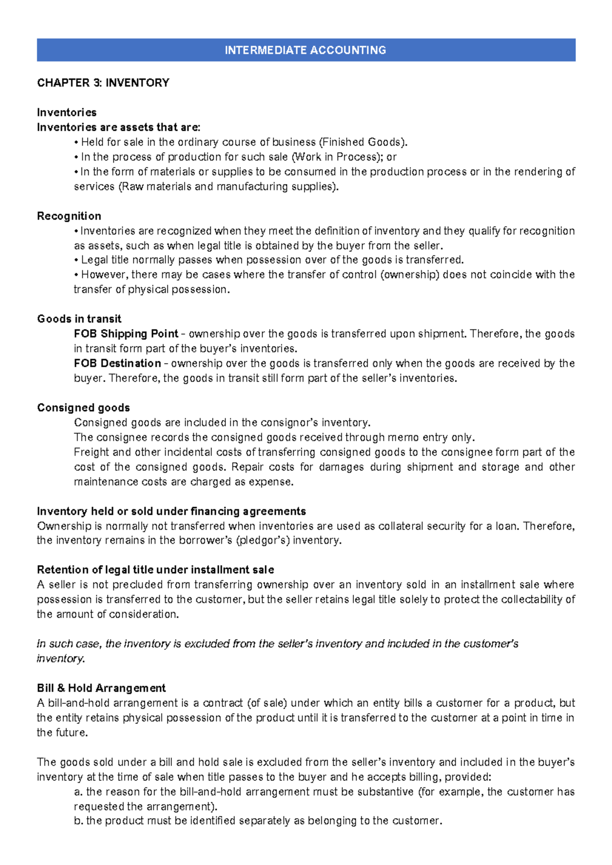 Chapter 3: Intermediate Accounting - INTERMEDIATE ACCOUNTING CHAPTER 3 ...