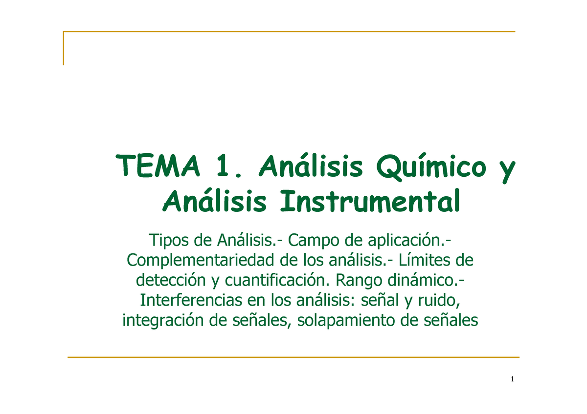 TEMA 1 - Apuntes - TEMA 1. An·lisis QuÌmico Y An·lisis Instrumental ...