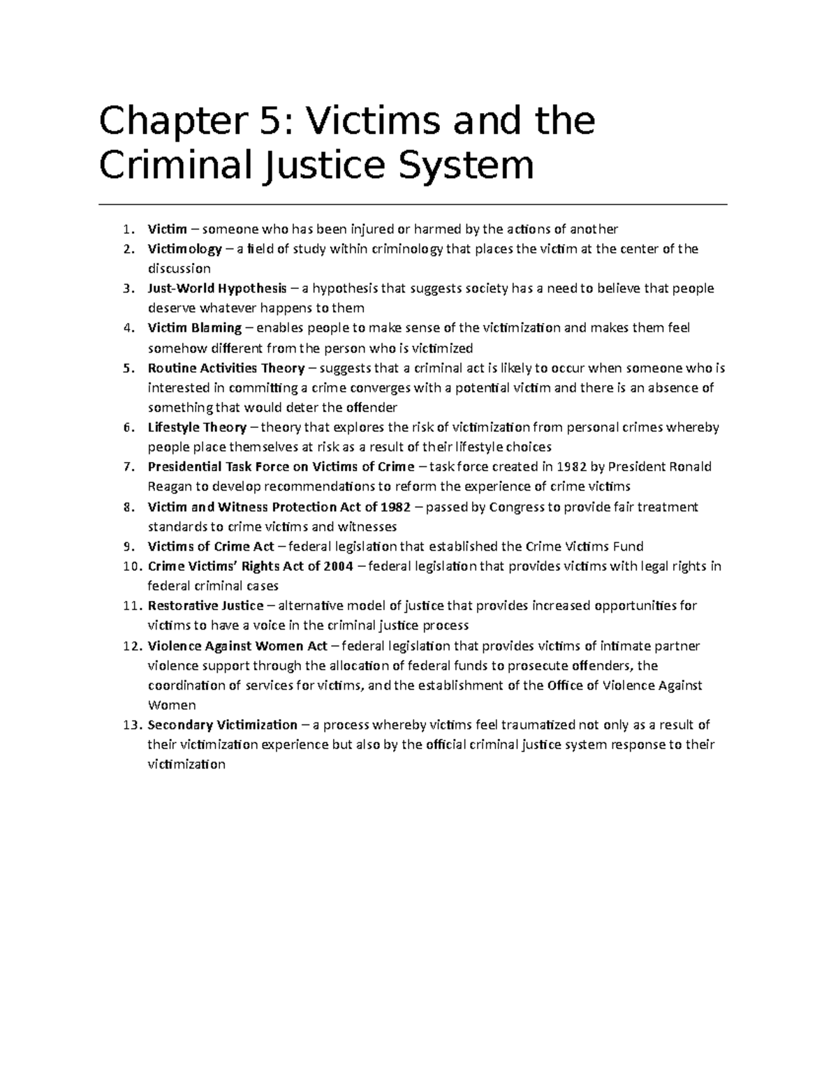 005 Victims and the Criminal Justice System Flashcards - Chapter 5 ...