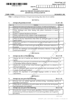 Ai-module-3-ppt - Notes - DEPARTMENT OF CSE SNGCE 2 Course Outcome ...