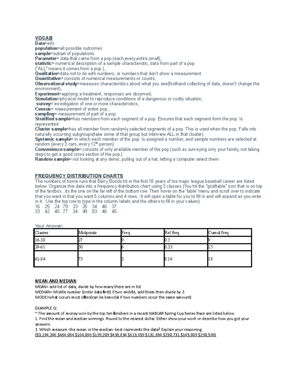 Vocab - Vocal for intro statistics, comprehensive - VOCAB Data =info ...