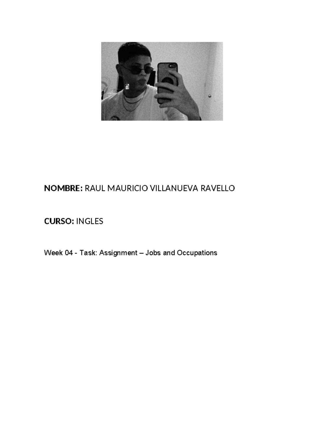 Ingles Semana 04 - xdddvasdaxacz