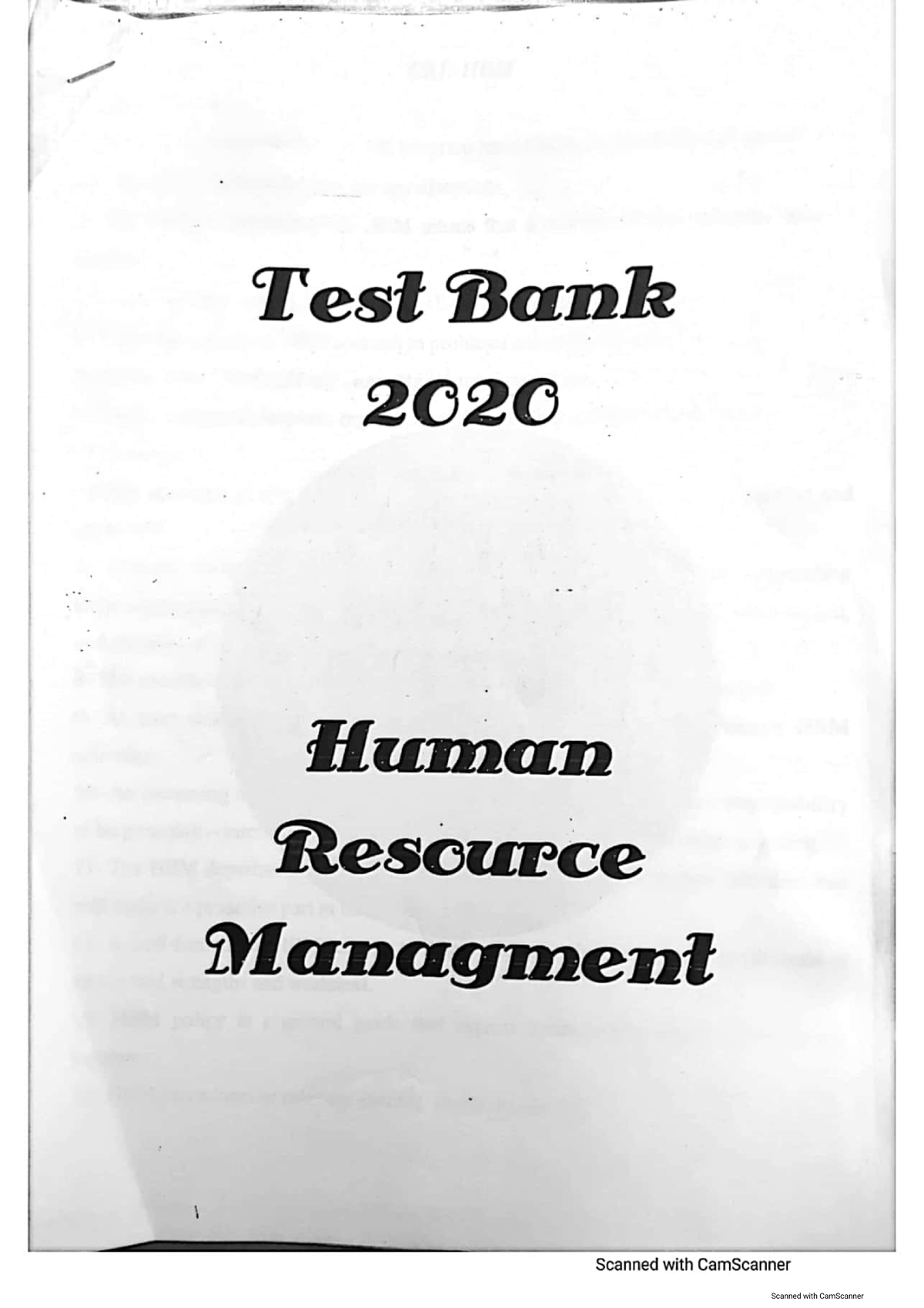 Hr Test - Human Resource - Studocu