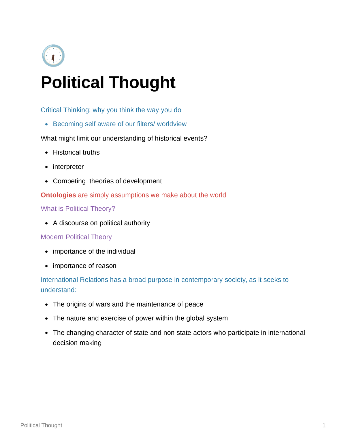 political thought essay questions