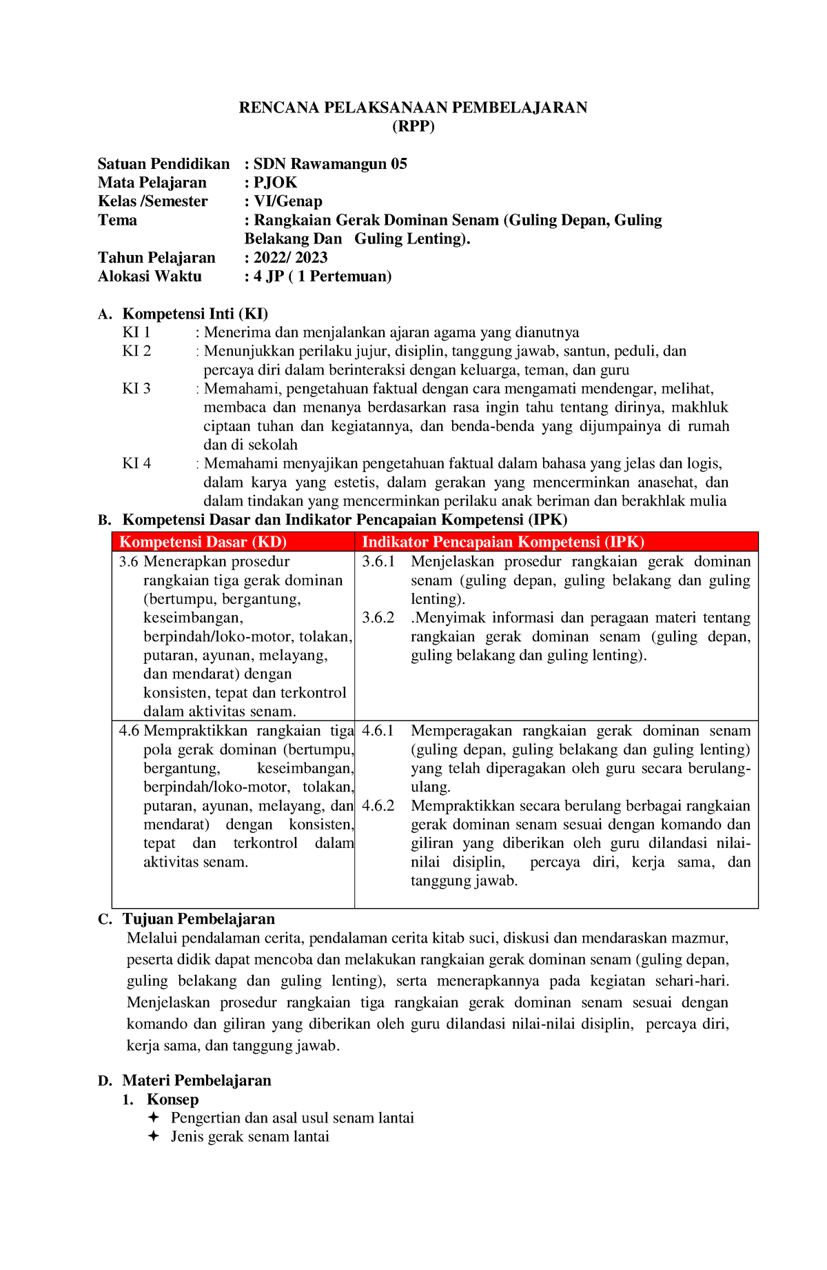 Demonstrasi Kontekstual T1 SEL Mayang Yunita - RENCANA PELAKSANAAN ...