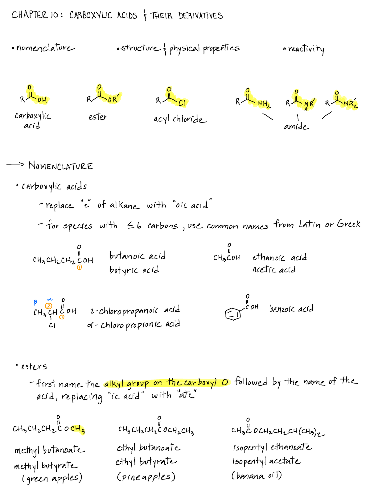 42 Chapter 10 and 11 - organic chem. notes, diagrams, explanations ...