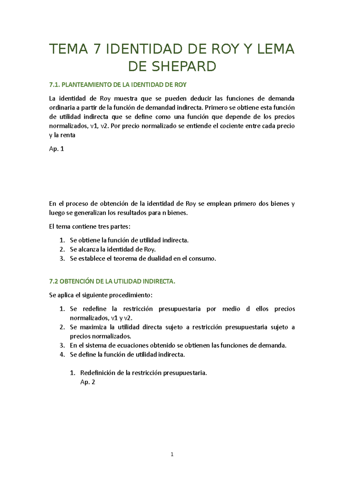 Tema 7 identidad de Roy y lema de Shepard TEMA 7 IDENTIDAD DE ROY Y