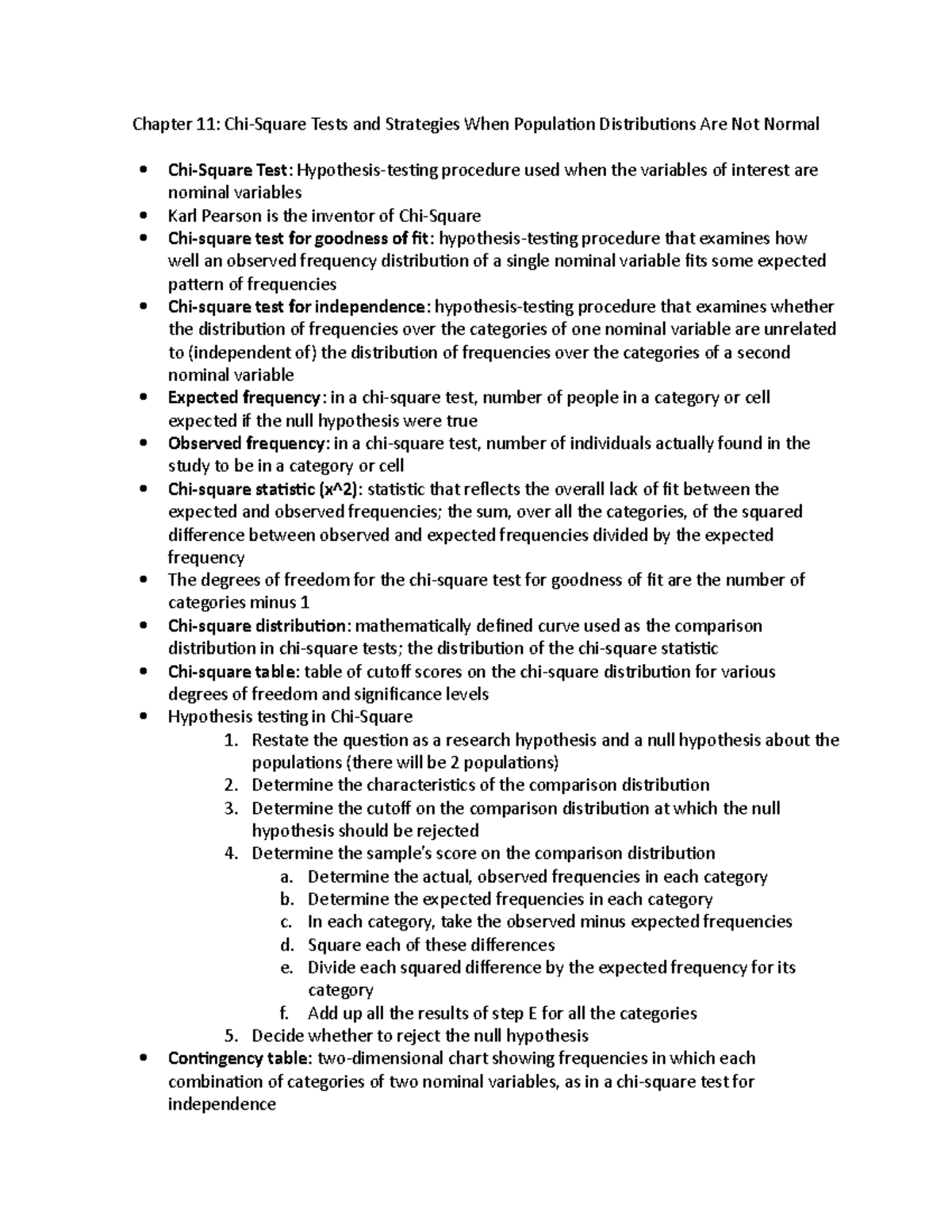 Chapter 11 book notes - Chapter 11: Chi-Square Tests and Strategies ...