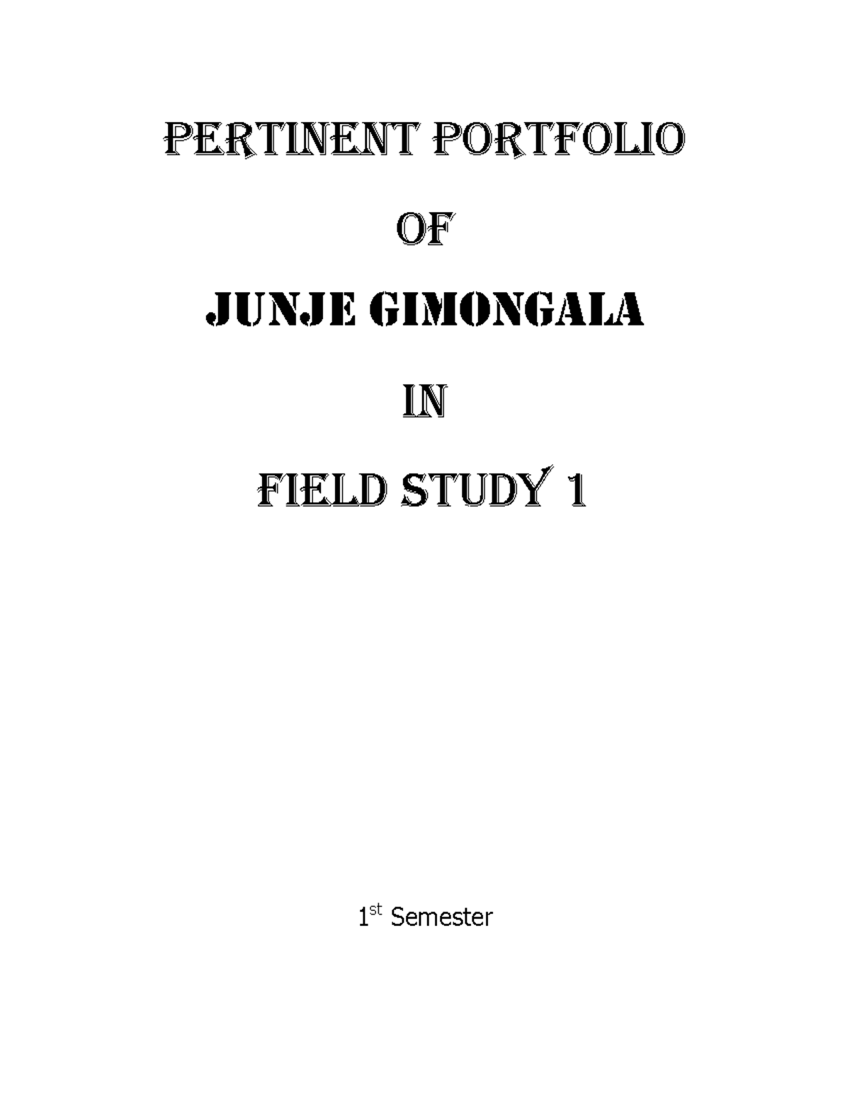 Pdfcompilationing - Pertinent portfolio Of Junje gimongala In Field ...