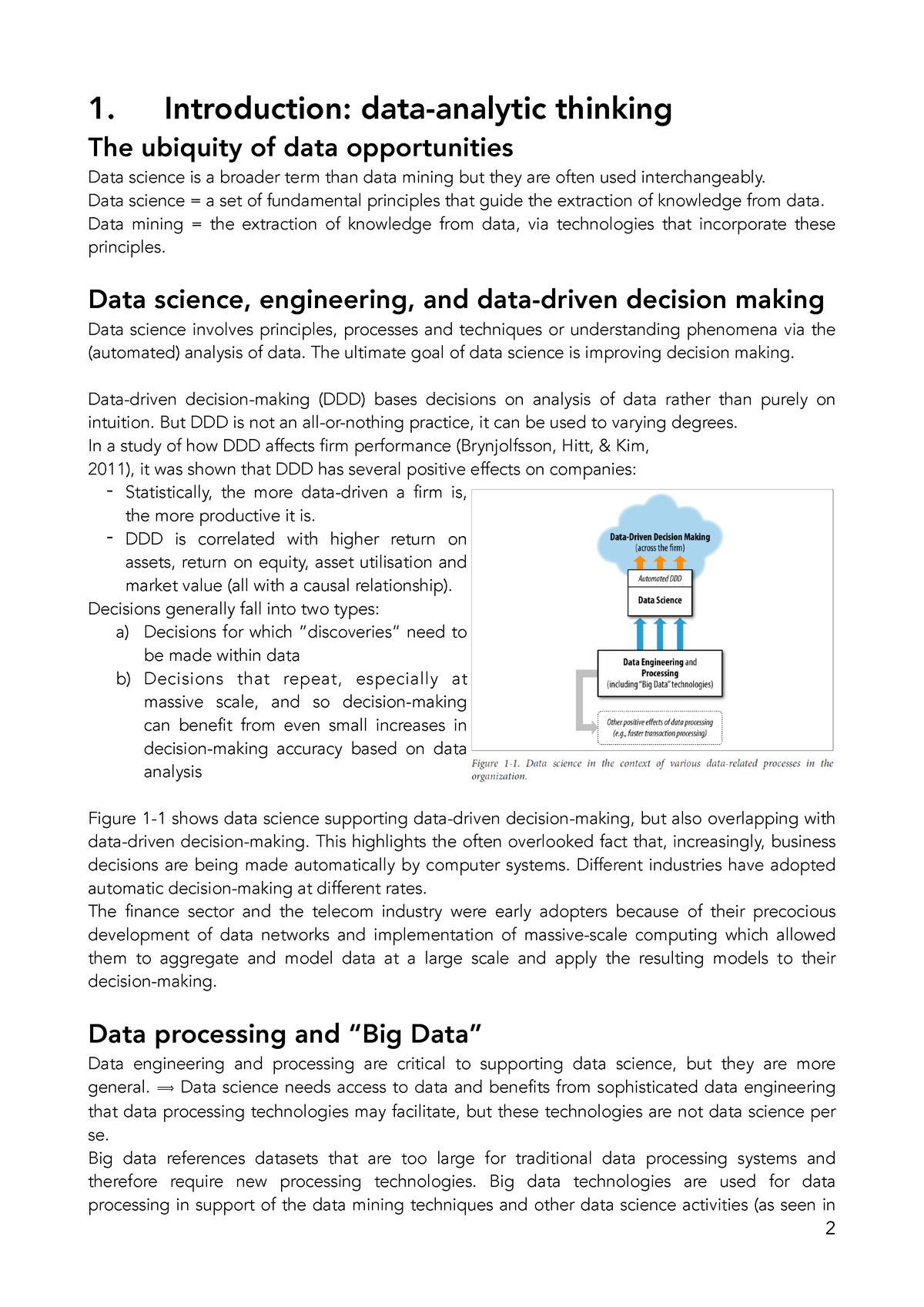 Chapter 1 - Introduction - Fundamentals Of Data Science - VUB - Studocu