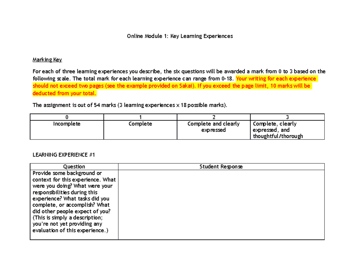 Online+module+1+learning+experiences+document-1 - Online Module 1: Key ...