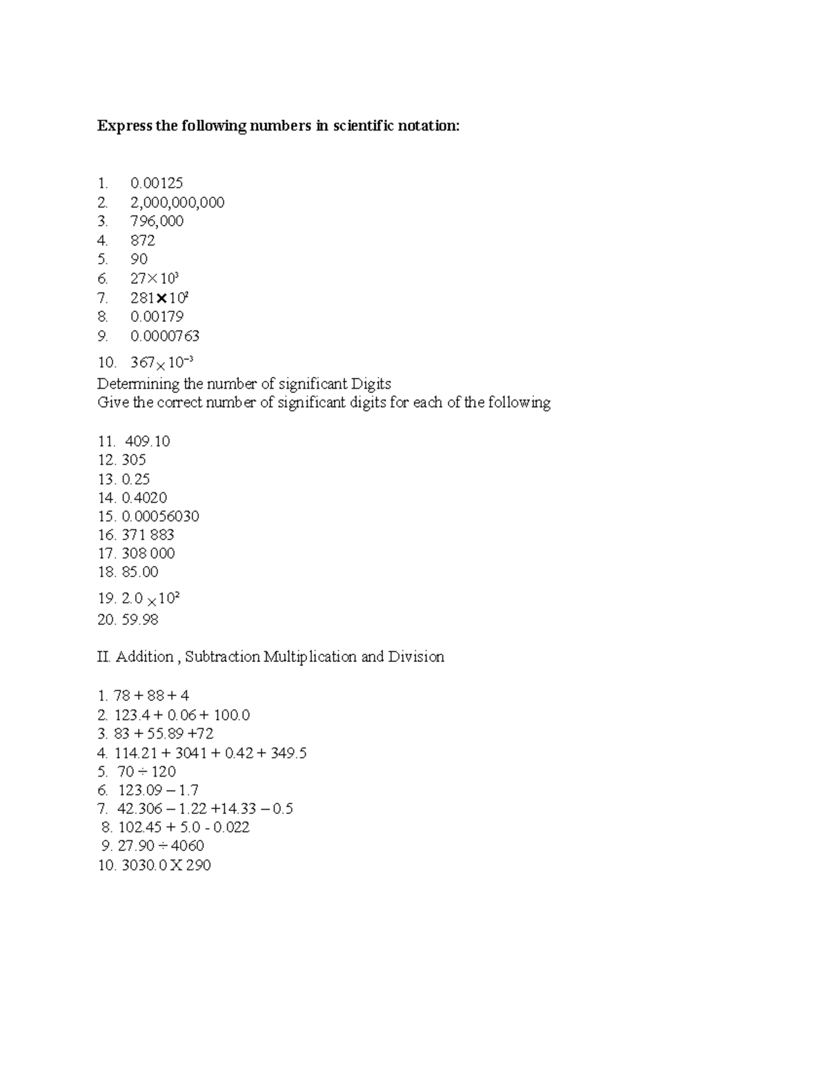Surprise QUIZ - This is solution of math problems - Express the ...