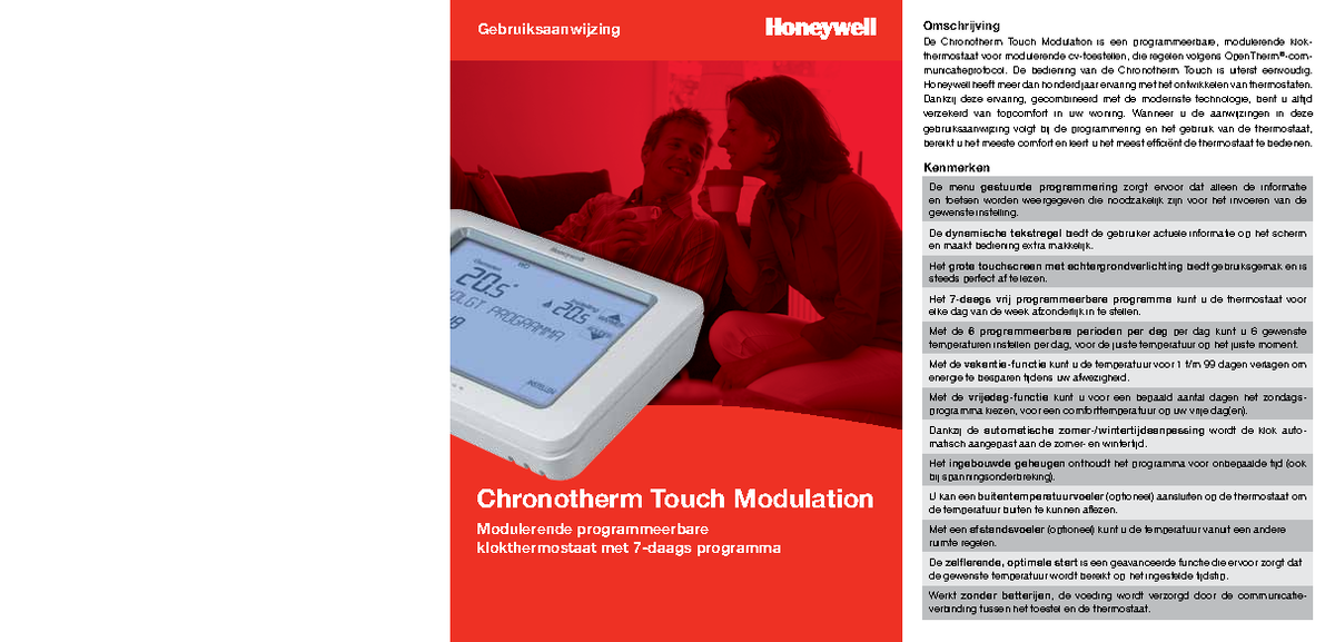 Handleiding Honeywell Chronotherm Touch Modulation Thermostat