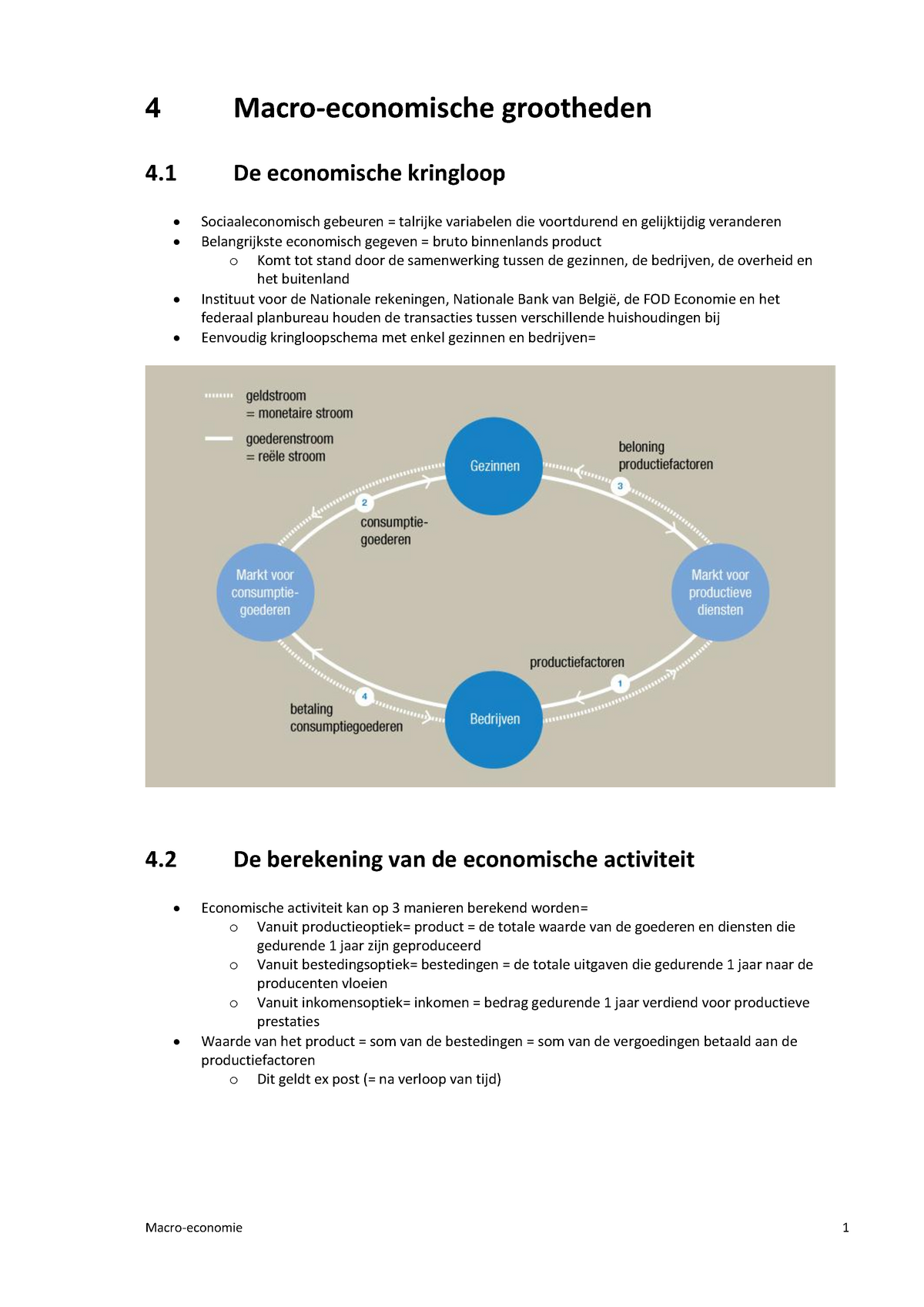 Macroeconomie H4-H10 - 4 Macro-economische Grootheden 4 De Economische ...