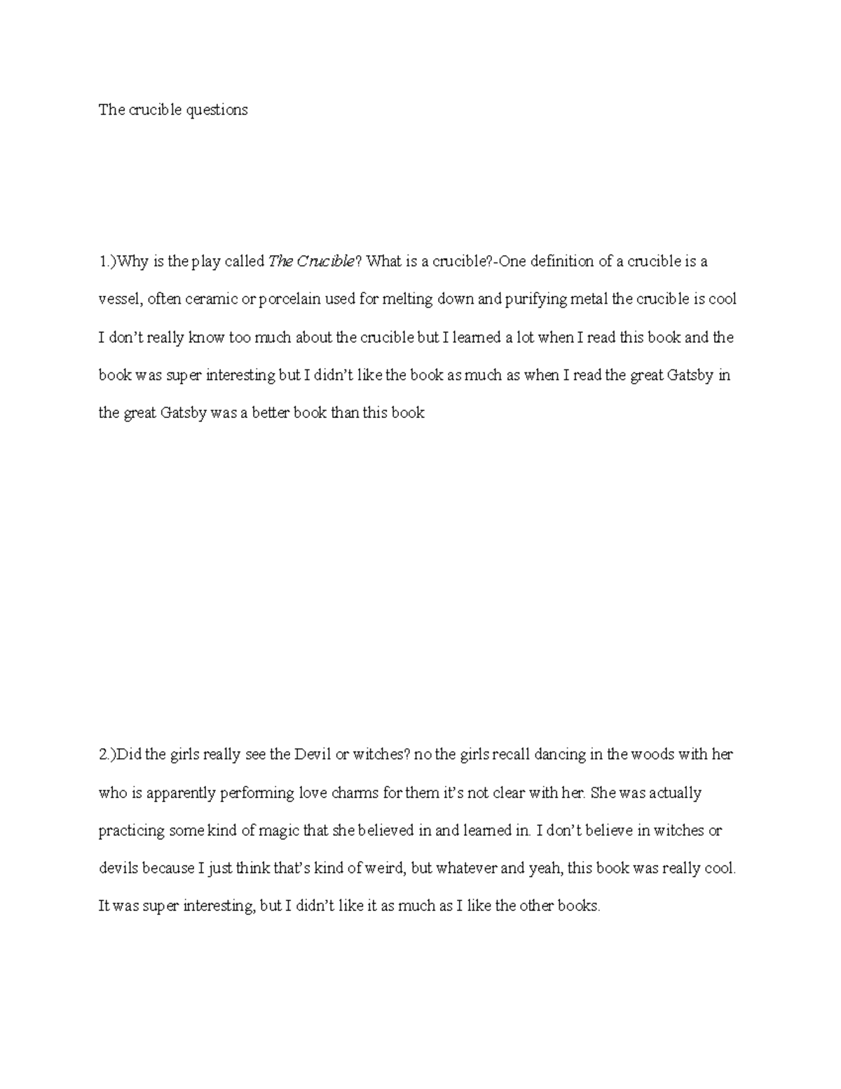 Xdf5 worksheet The crucible questions 1.)Why is the play called The