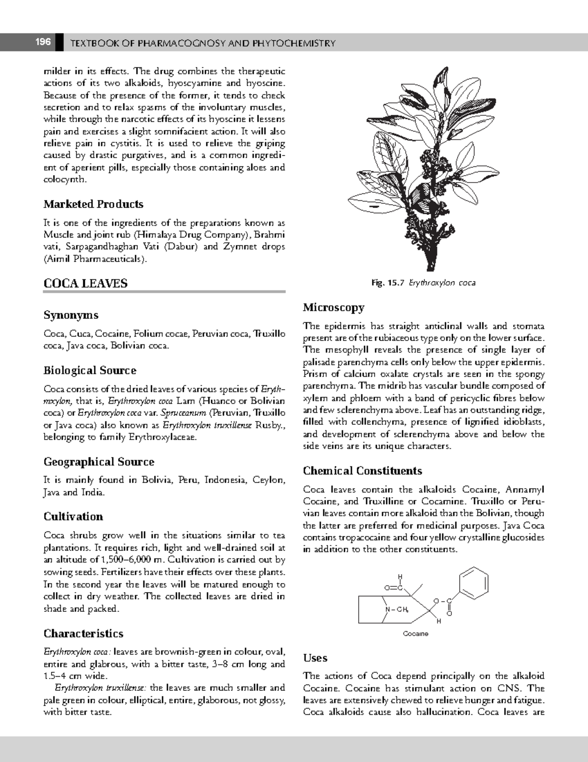 205-207 - Pharmacognosy - 196 TEXTBOOK OF PHARMACOGNOSY AND ...