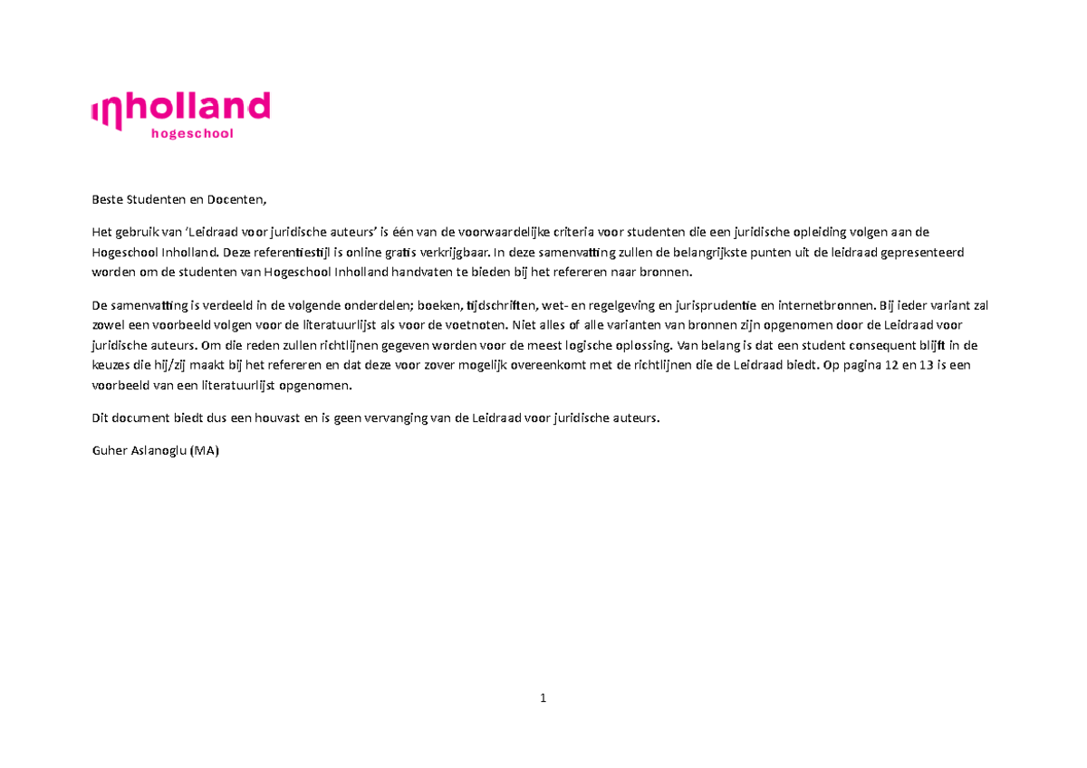 Leidraad voor juridische auteurs - Deze referentiestijl is online