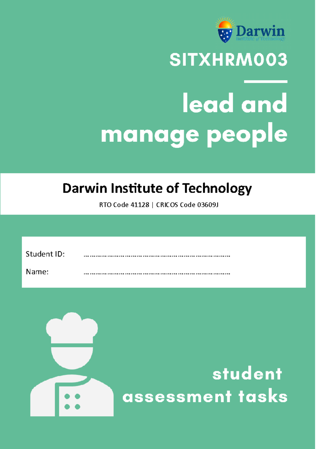 Sitxhrm 003 Student Assessment Tasks - Student ID: - Studocu