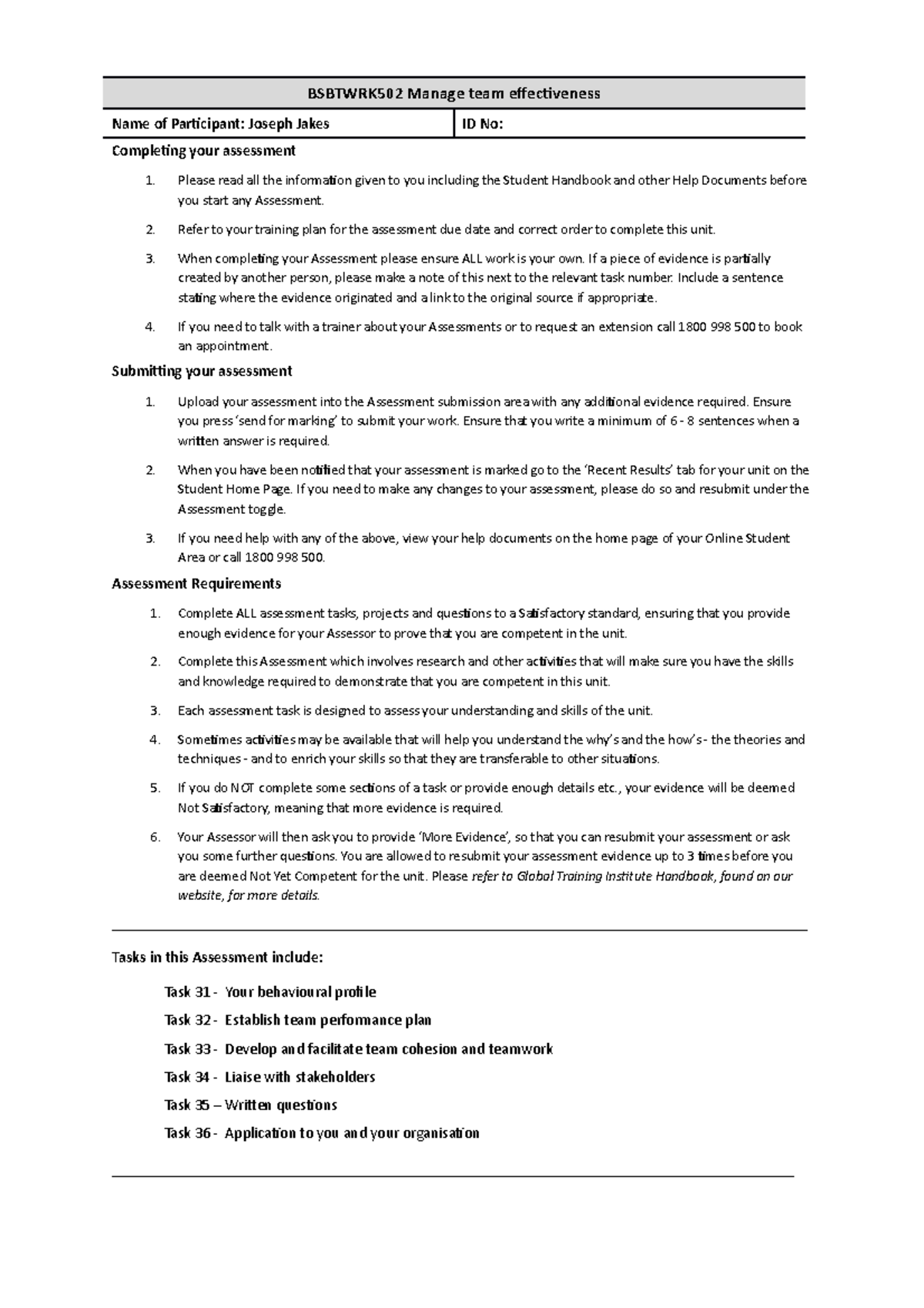 Bsbtwk 502 Assessment (WORD) - Completing Your Assessment Please Read ...