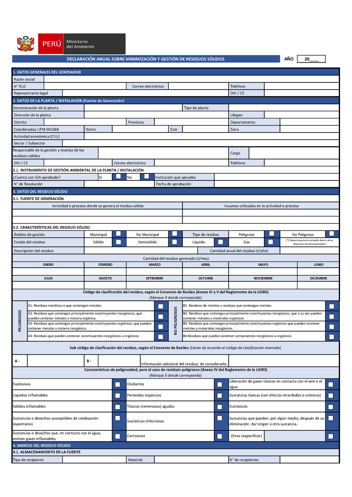 Formato Damgrs - ... - AÑO Representante Legal Este Cargo Sí No A - B ...