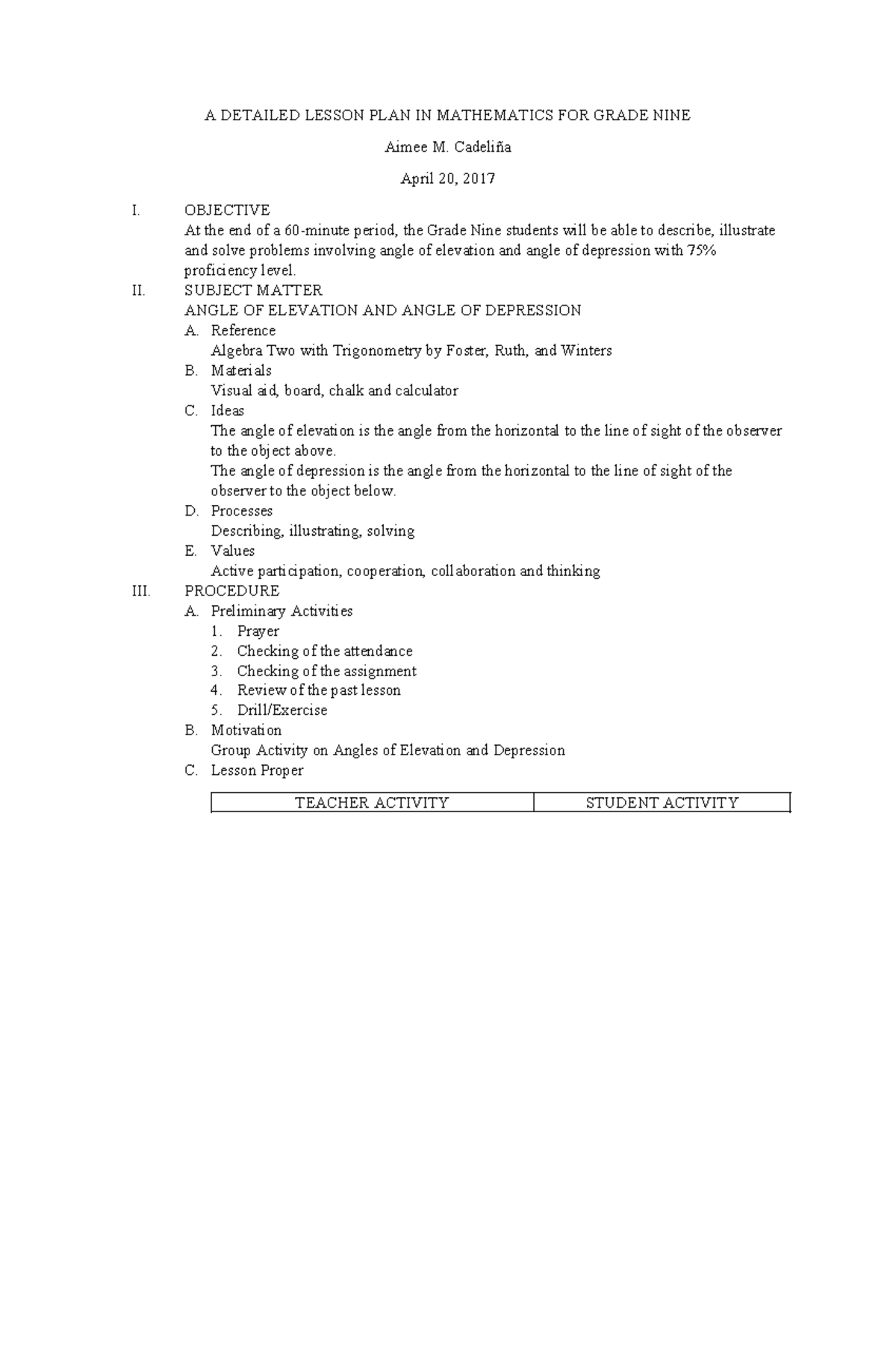 Inbound 8914302090432649356 - A DETAILED LESSON PLAN IN MATHEMATICS FOR ...