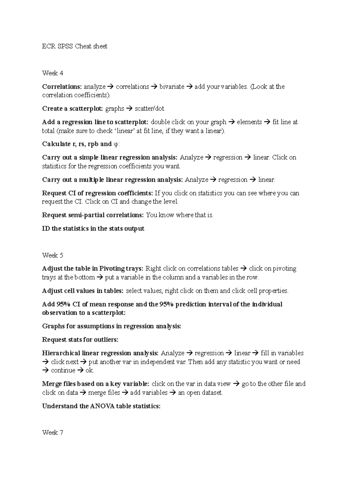 Ecr Spss Cheat Sheet Ecr Spss Cheat Sheet Week Correlations | My XXX