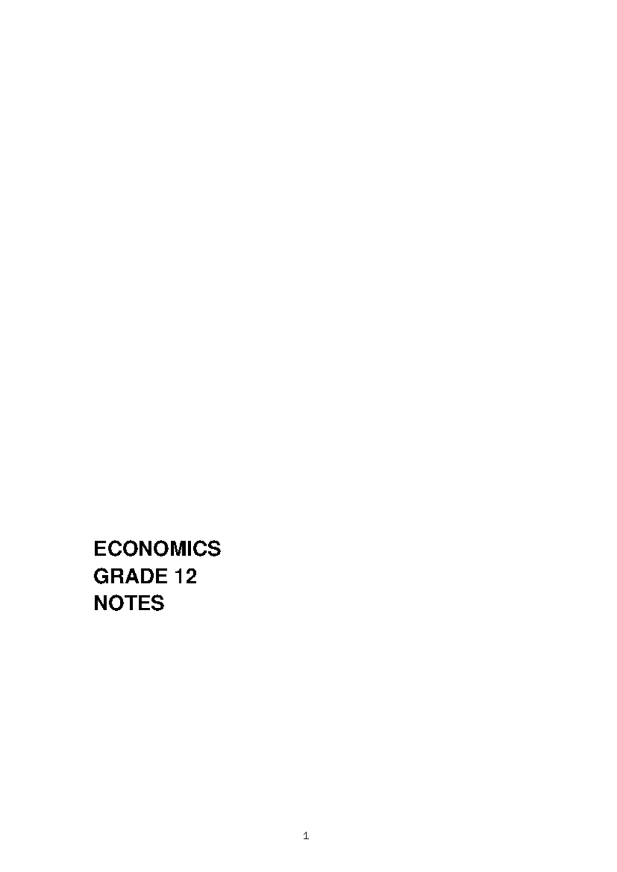 economic indicators essay grade 12