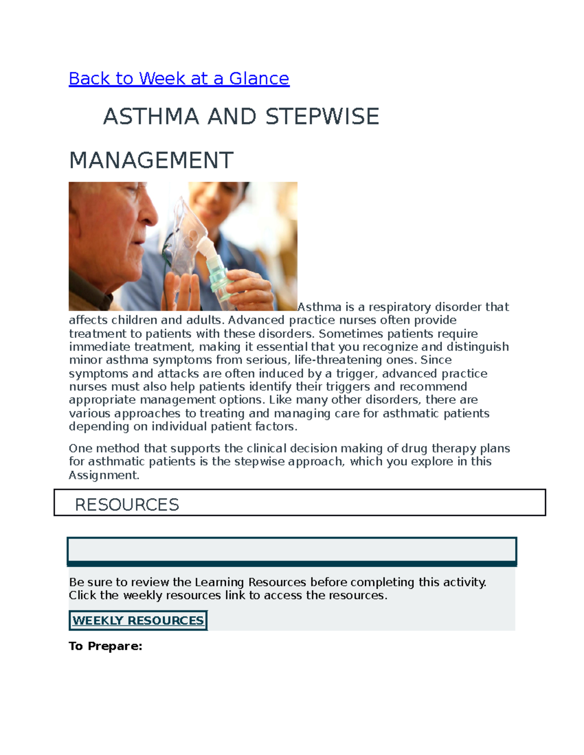 Week 3 COPD - pathophysiology of COPD MODULE 3 WEEK 6 - NURS676 - WCU ...