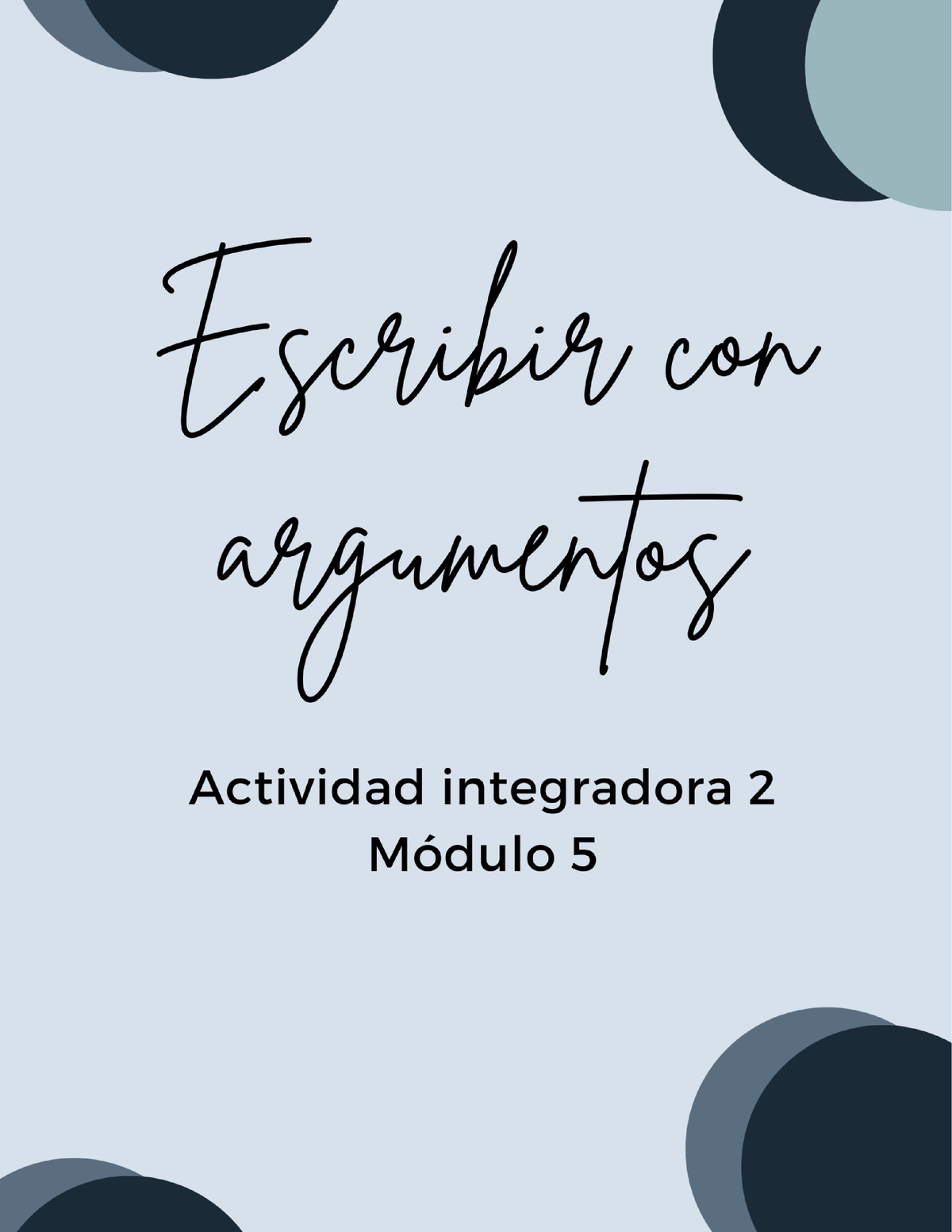 M05S1AI2 - Escribir Con Argumentos Módulo 05 Semana 1 Actividad ...