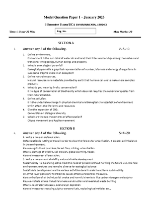 AECC Core Sub Syllabus - EVS Bca 1st Sem Bangalore University ...