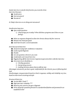 4. Basic Features of Clinical Assessment - Outline of the assessment ...