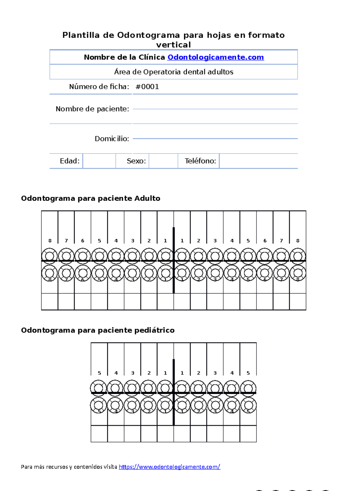 Plantilla De Odontograma Odontologicamente - Plantilla De Odontograma ...