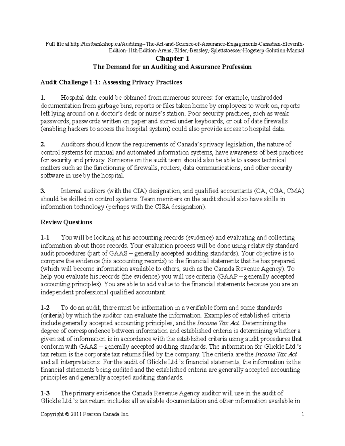 Chapter 1 Note ACCT 5000 Humber College Studocu