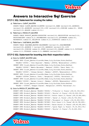 Modern Database Management Solution Book - PART III SOLUTIONS TO REVIEW ...